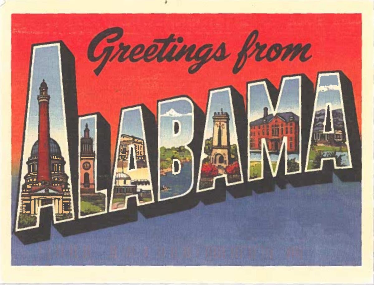 The picture side of the postcard Caroline Humphreys of Birmingham sent to Governor Ivey.